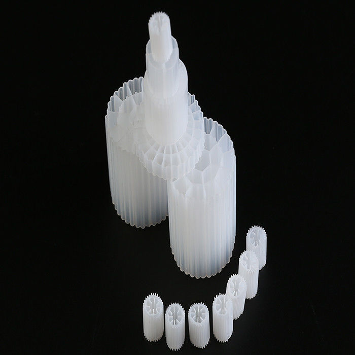 उच्च दक्षता MBBR बायो मीडिया K1 माइक्रो मीडिया 12 मिमी X 9 मिमी सफेद रंग